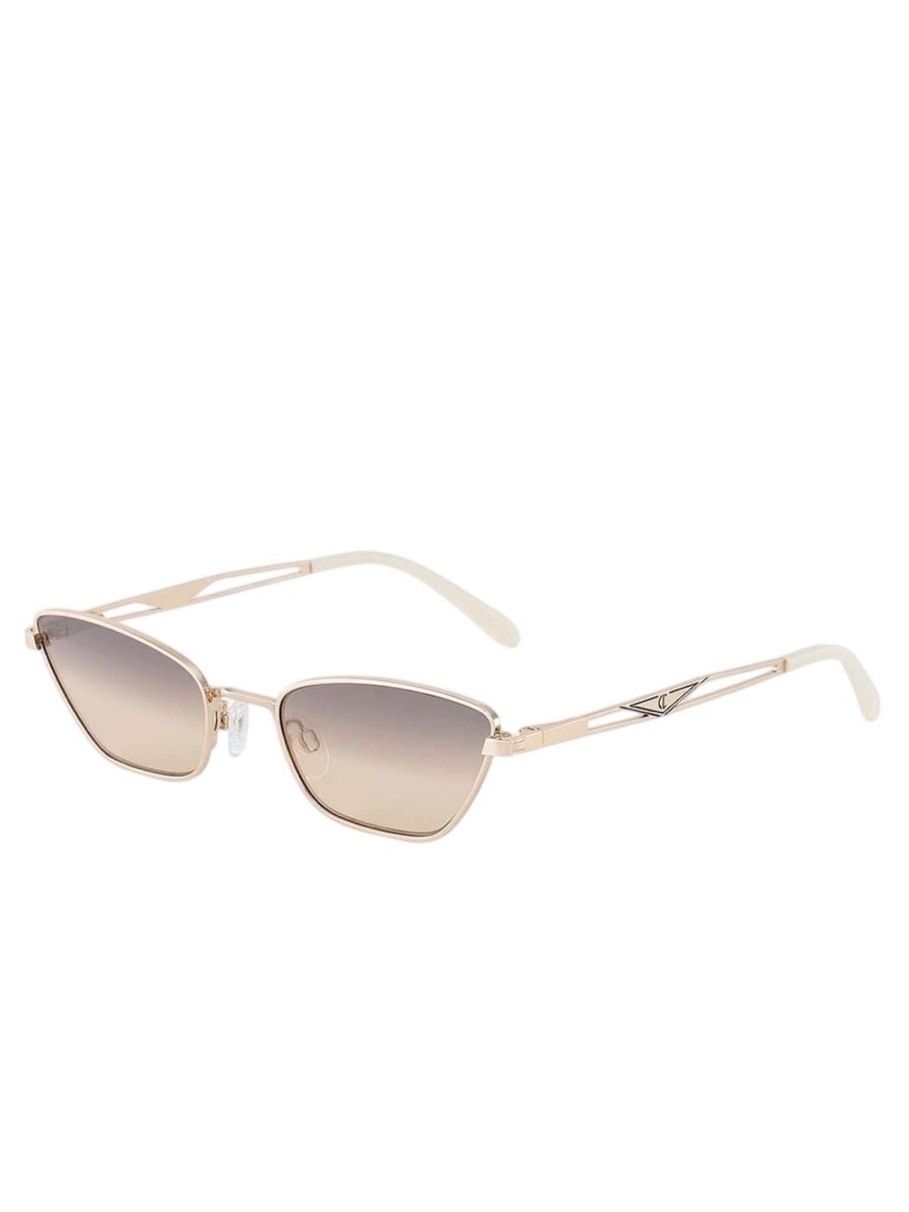 NEW Carolina Lemke CATO Gold Metal Sunglasses Gradient Lenses Hollywood Glam